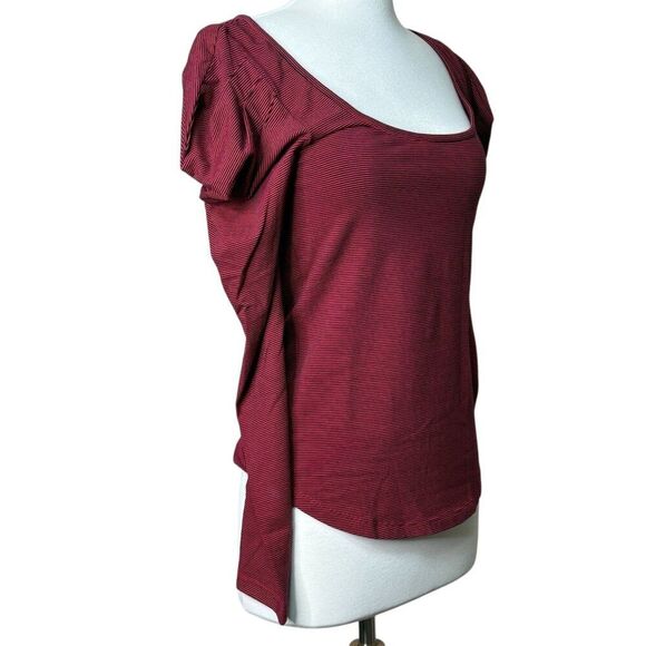 Free People Long Sleeve Puff Shoulder Cotton Top Size Small - Picture 2 of 8